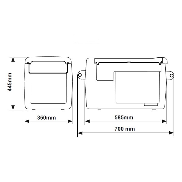 LODOWKA KOMPRESOROWA 40L Z ZAMRAZARKA 12V 24V Type electric