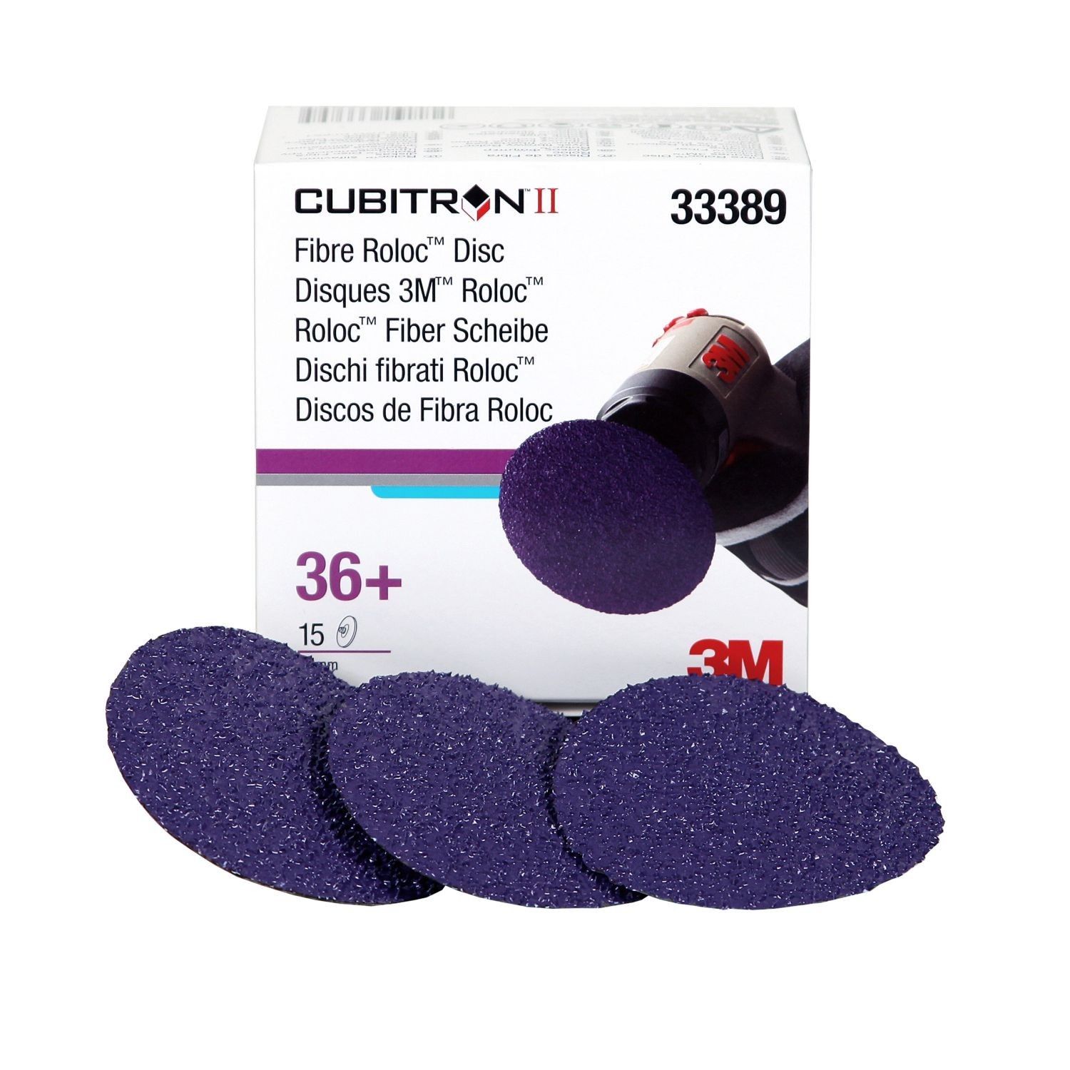

3M Dysk 33389 Cubitron II Fibrowy 75mm Roloc P36+