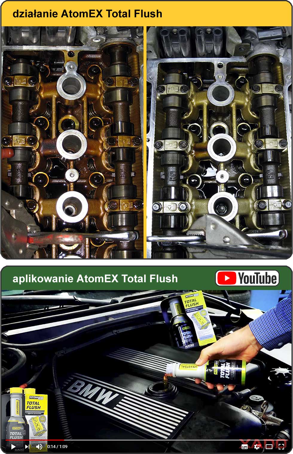 XADO Total Flush płukanka silnika na ZAPIECZONE PIERŚCIENIE Producent Xado