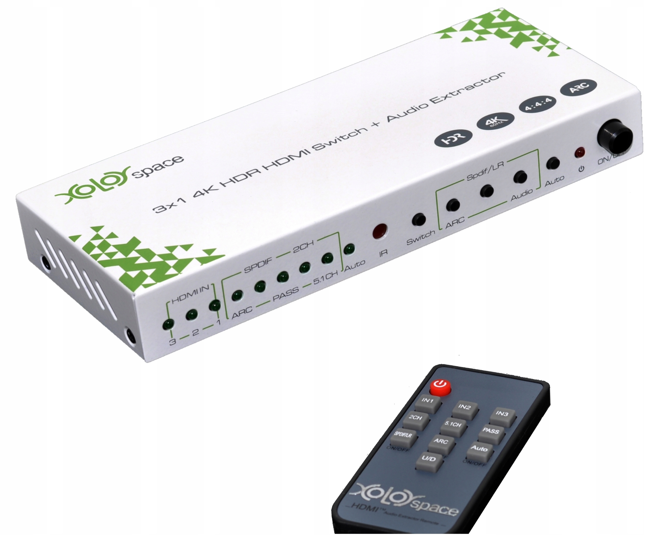 

Konwerter Switch 3x1 Hdmi Ekstraktor 4K Hdr Arc Ir