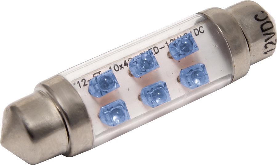 

Żarówka Rurkowa Led Niebieska C5W C10W 10x42mm