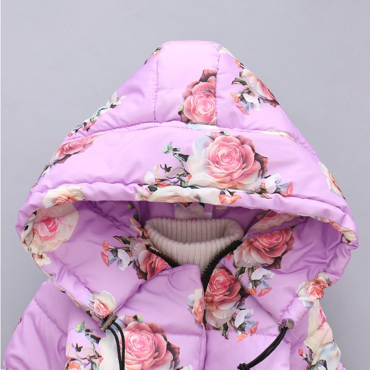 KURTKA DZIECIĘCA CIEPŁA ASYMETRYCZNA KWIATY 92 Marka Inna marka