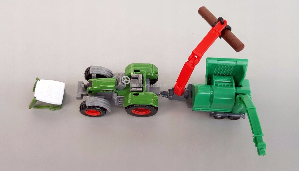 SIKU 1675 TRAKTOR FENDT + RĘBAK DO DREWNA EAN 4006874016754