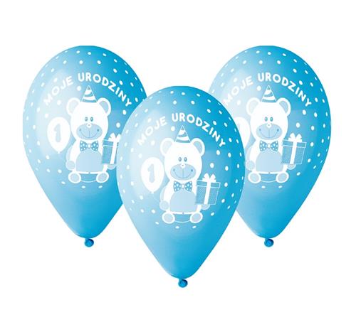 

Balony Moje 1 urodziny 5 szt niebieskie