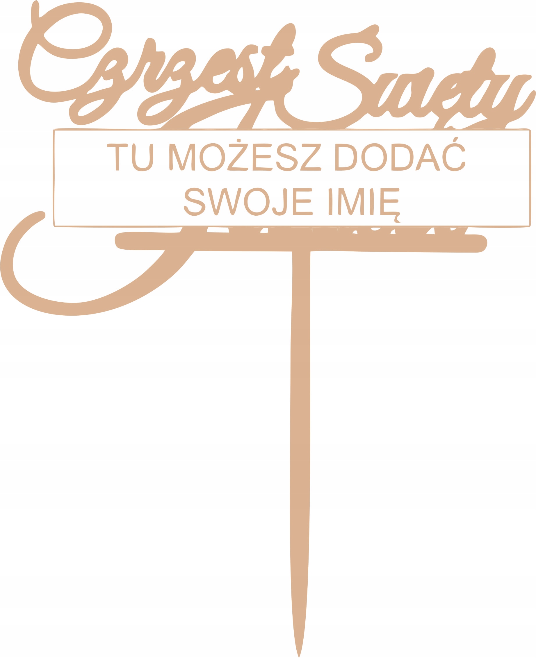 

Topper Na Chrzest + dowolne imię