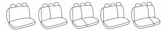 ExKR POKROWCE VW Passat B5 B6 B7 Audi A3 A4 A6 80 Przeznaczenie komplet siedzeń