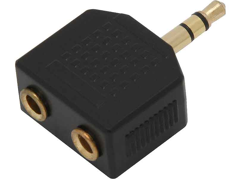 

Przejście Jack Wtyk 2 Gniazda Jack Stereo Gold