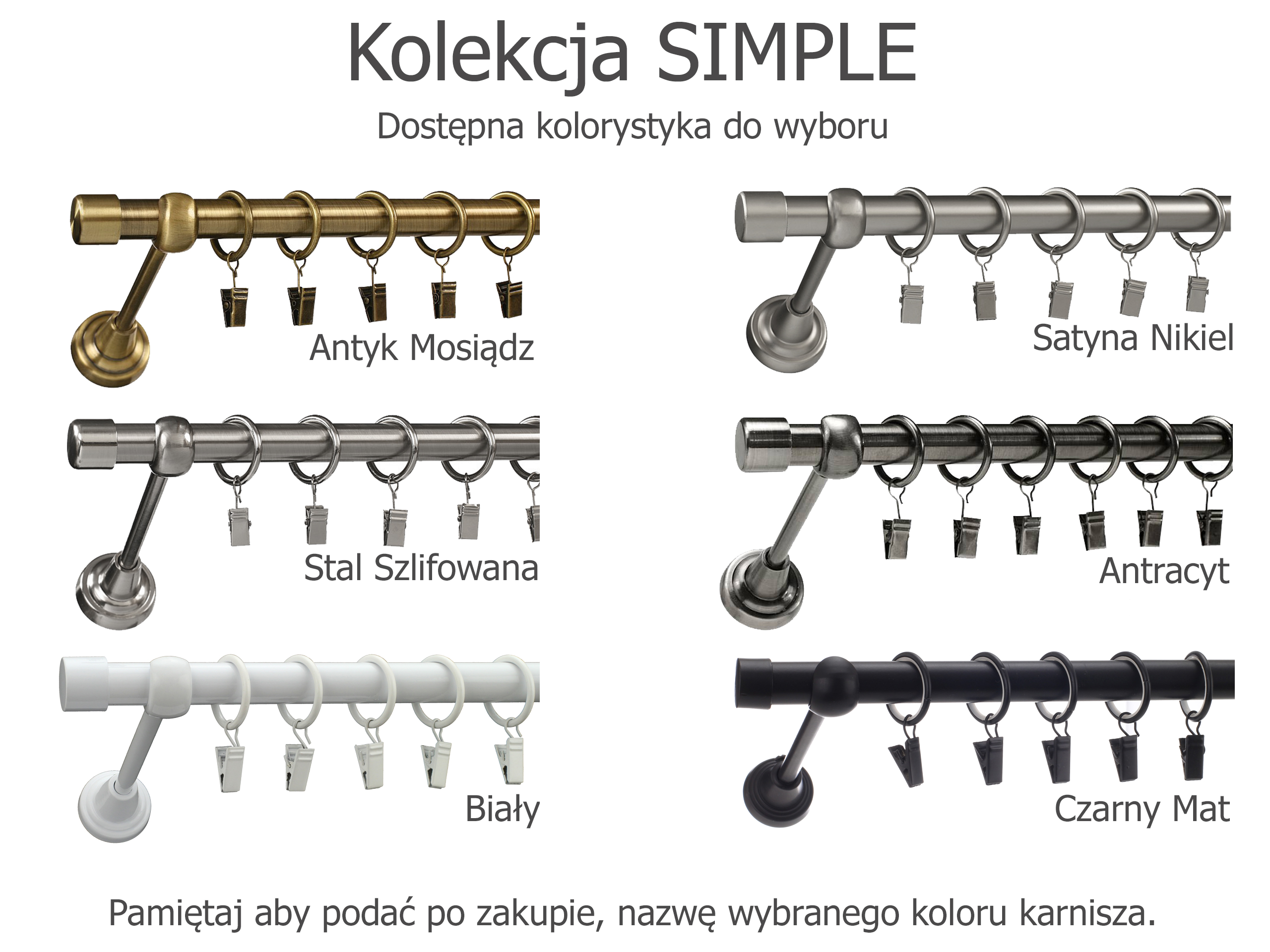 KARNISZE SIMPLE KARNISZ METAL POJEDYNCZY 19 / 320 Kod producenta 1SIM320