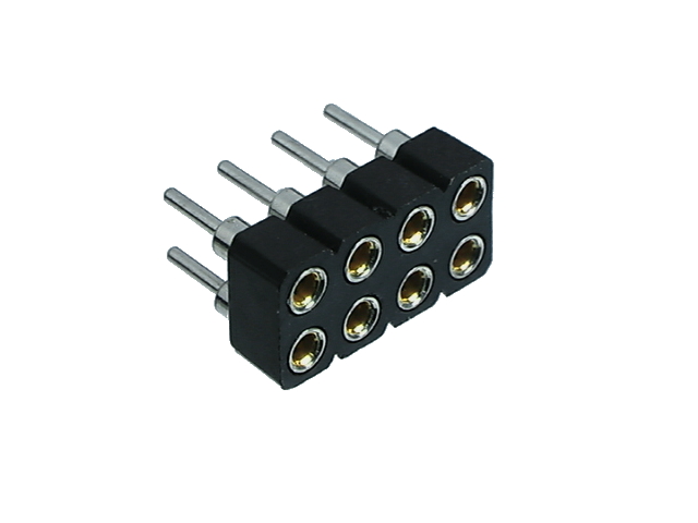 

gniazda do druku 2x4 precyzyjne r=2,54 niskie 2szt