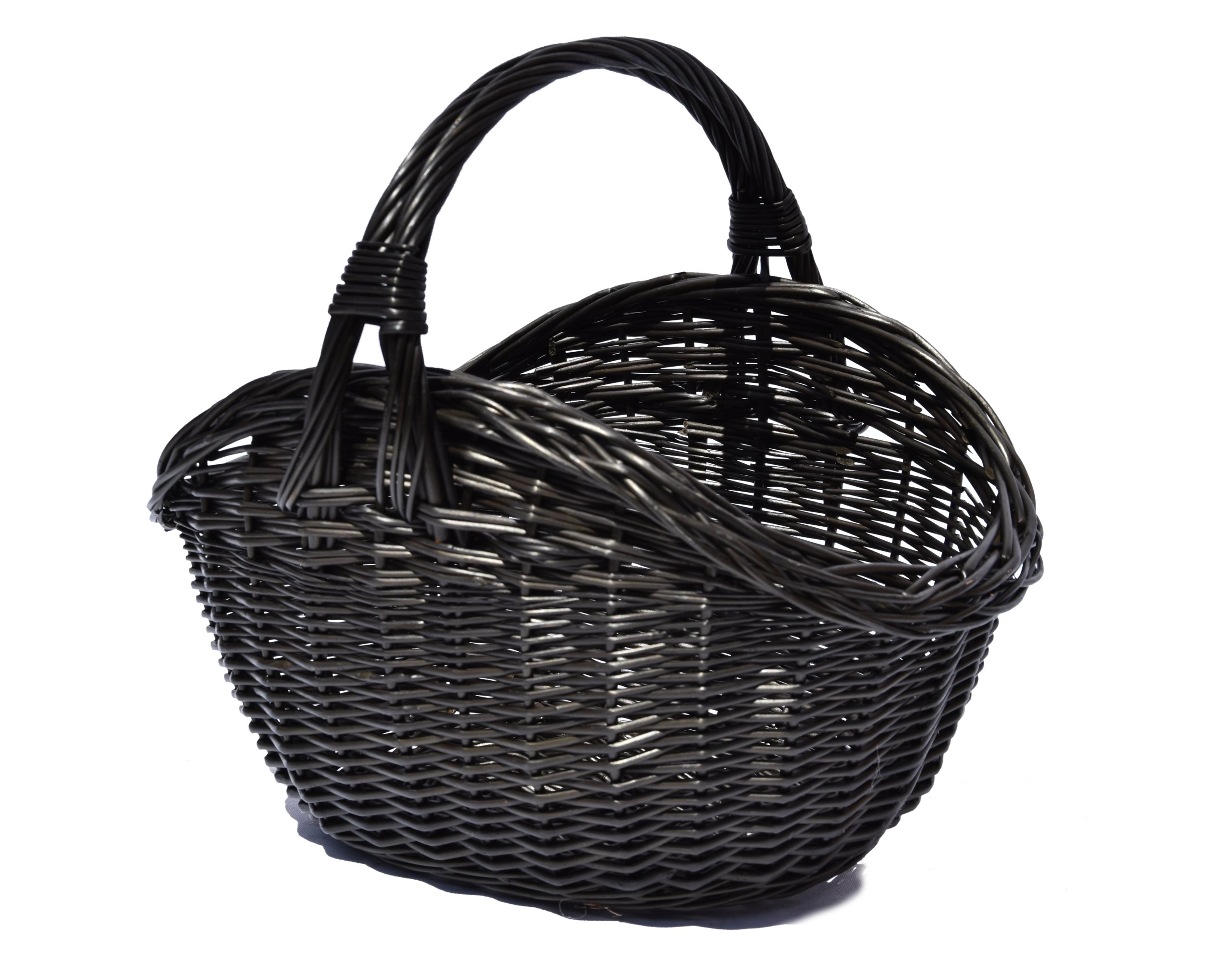 Proutěný košík na dřevo do krbu Hnědý XXL