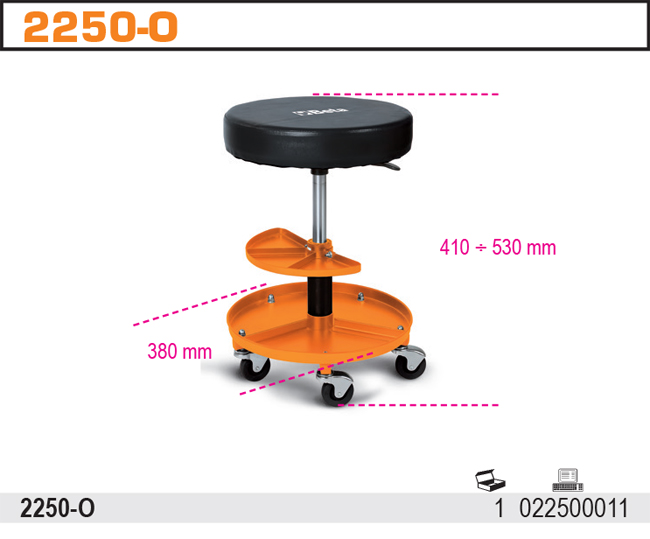 ПОВОРОТНЫЙ СТУЛ С ЛОТКОМ РЕГУЛИРУЕМЫЙ БЕТА 2250-О