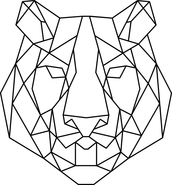 

Naklejka na ścianę Tygrys Geometryczny 100 cm