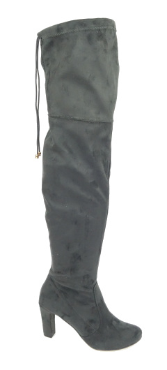 Exkluzivní 414 Grafit Lycra Kozačky Za Koleno vel. 38