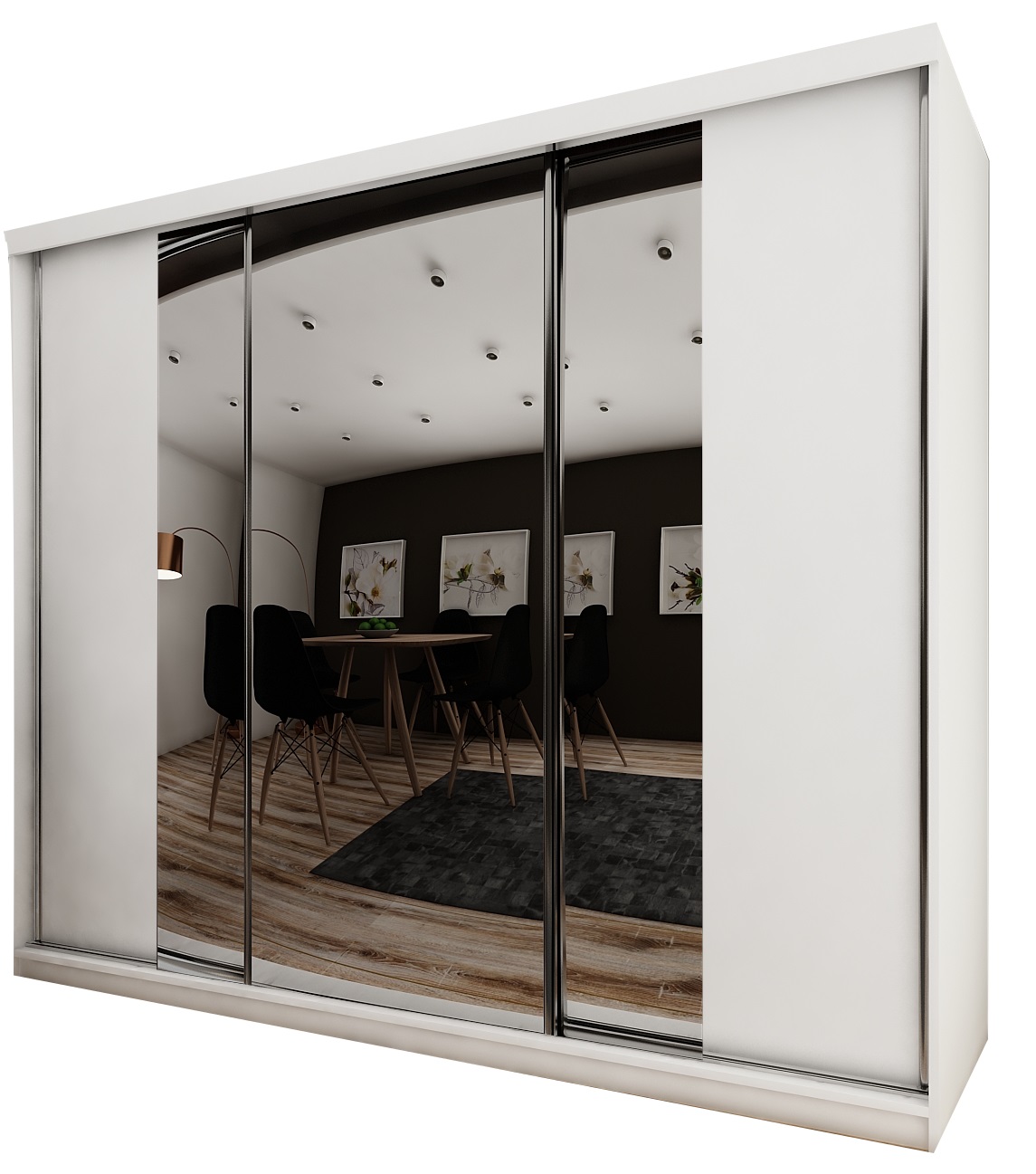 Skříň posuvná Barcelona B-18 250 Bílá Sonoma