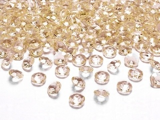 

Diamentowe Konfetti kamyczki kamienie 100szt Złoty