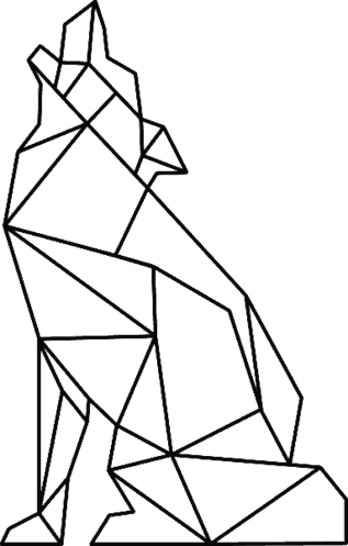 

Szablon malarski Wilk geometryczny 50x32 cm