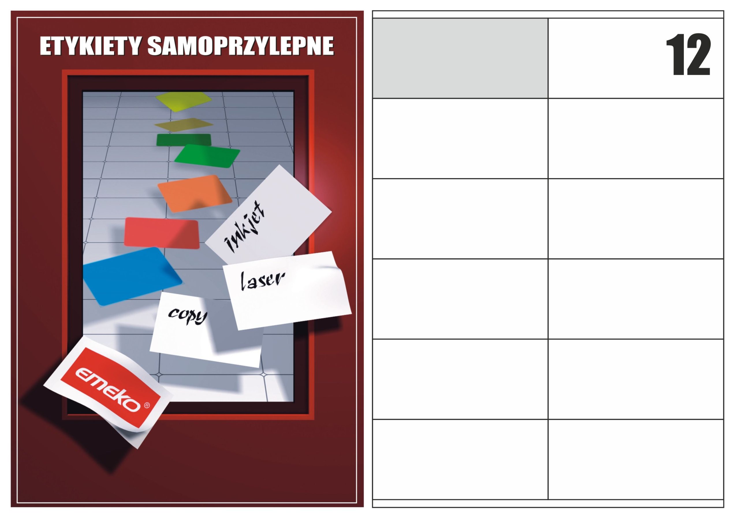 

Etykiety Samoprzylepne Naklejki A4 EP3424 105X48