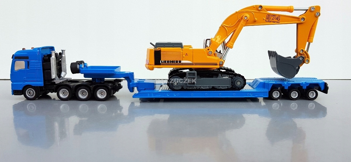 SIKU 1847 CIĘŻARÓWKA Z LAWETĄ + KOPARKA 1:87 Kod producenta 1847