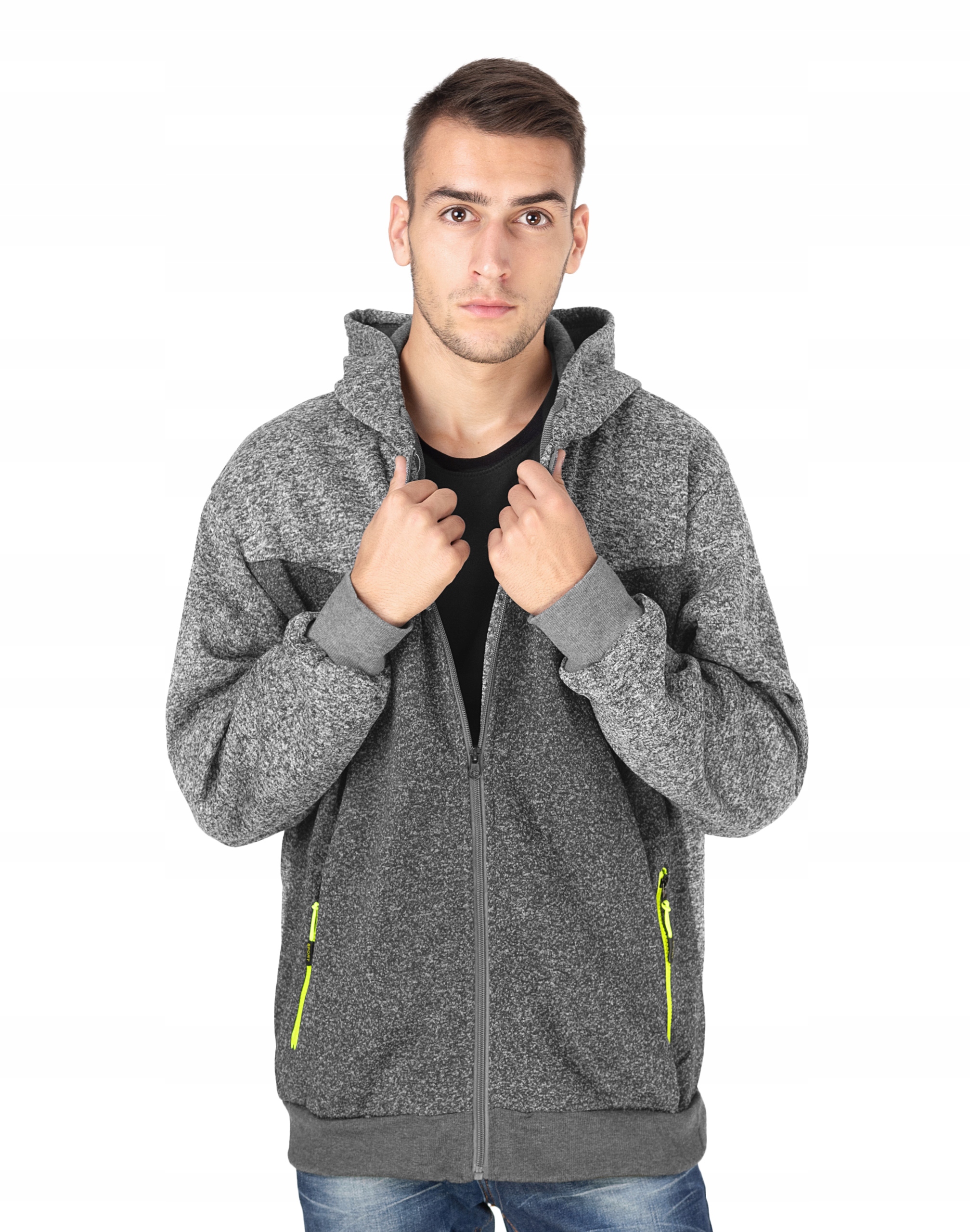 

Bluza Męska Rozsuwana Zamek z Kapturem 2189-01 XL