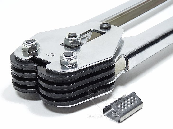 Kleszcze zaciskowe S-16 zaciskacz taśm PP 16mm bandownica zapinki blaszane EAN (GTIN) 5906112420468