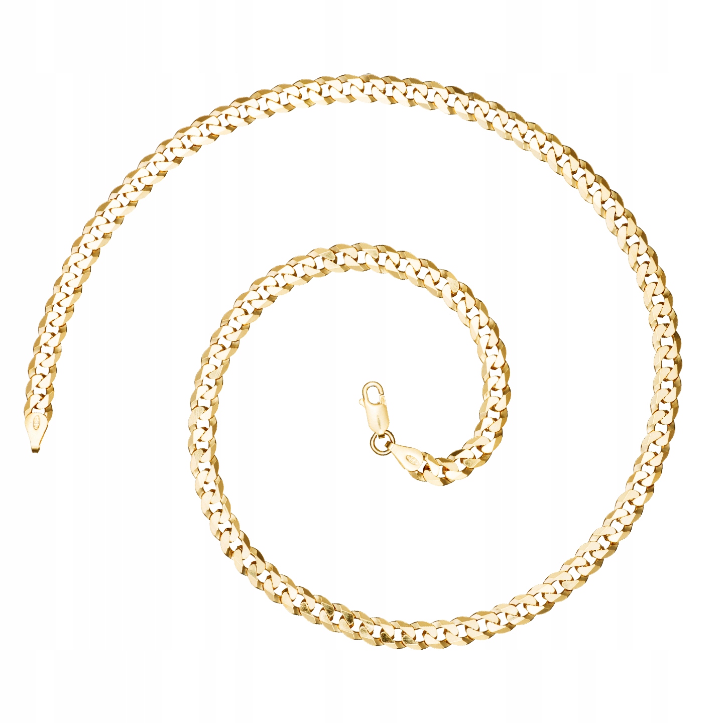 Stříbrný Řetízek Pozlacený Pancr 55 cm 5,5 mm