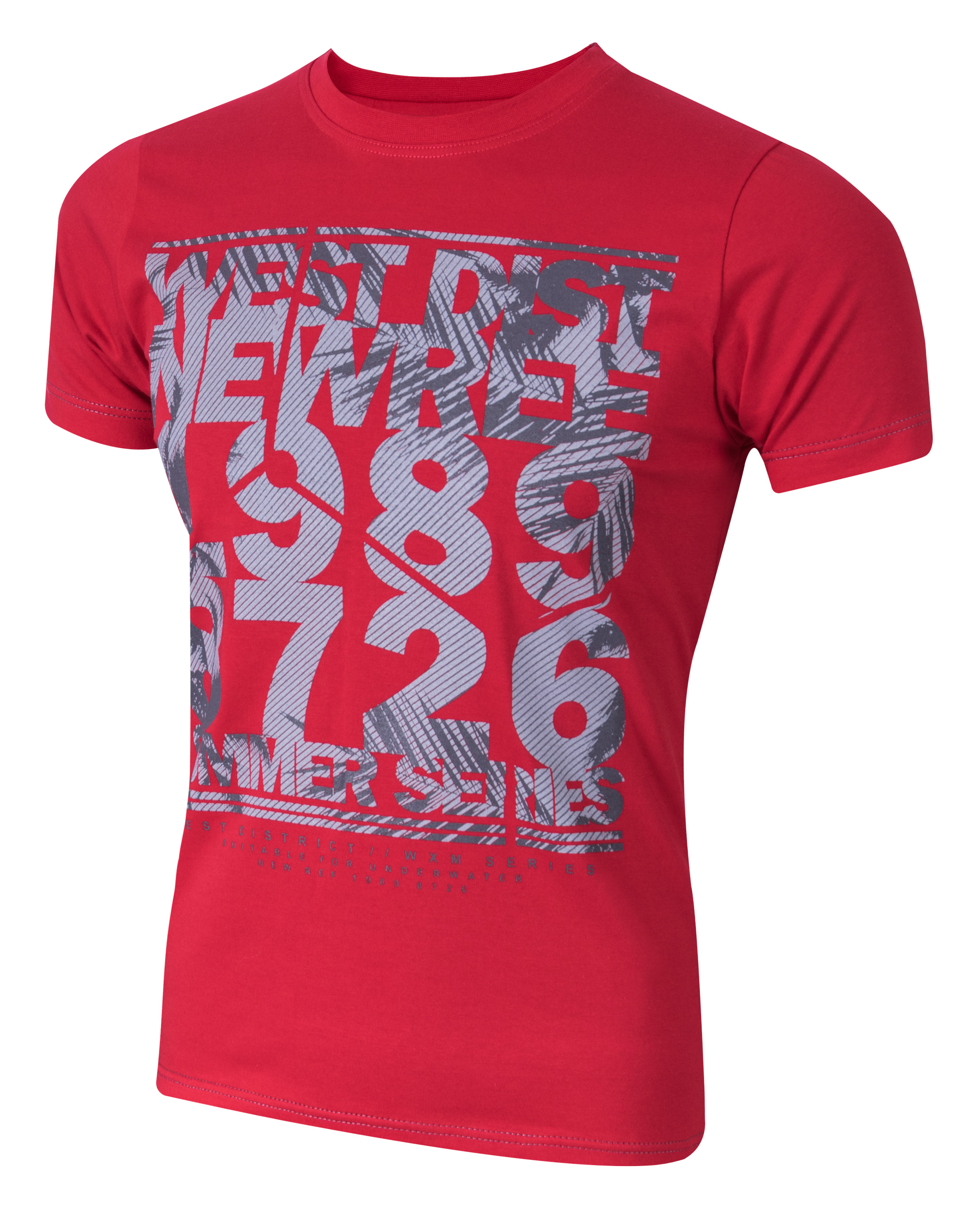 

T-shirt Koszulka Koszulki Męskie KM05 4XL czerwony