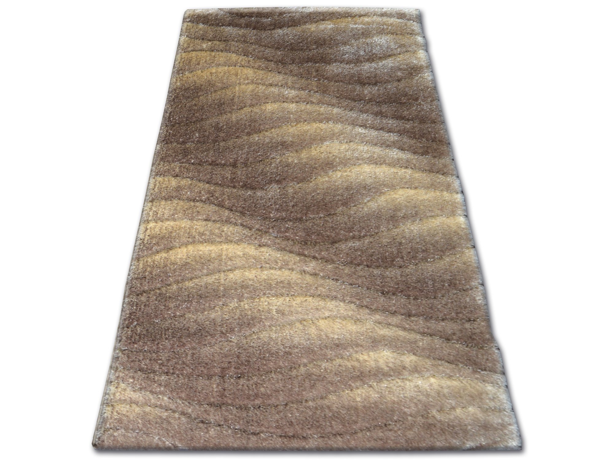 Dywany Łuszczów Space 3D 120x170 Fale brąz #GR2093