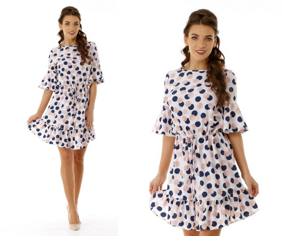 Volná šaty se zavazováním a oversize volánkem, velikost XL