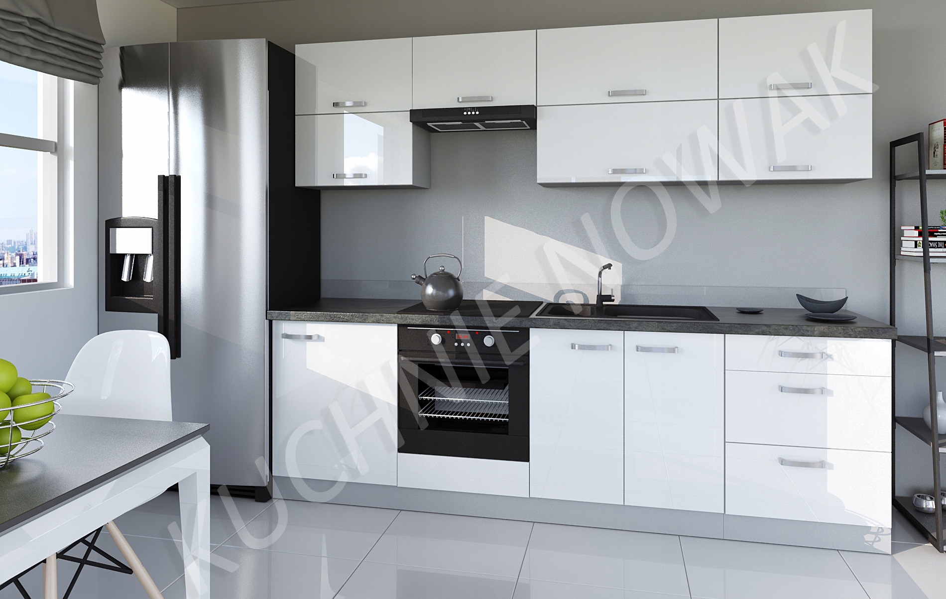 MEBLE KUCHENNE TORINO II 260 POŁYSK MDF