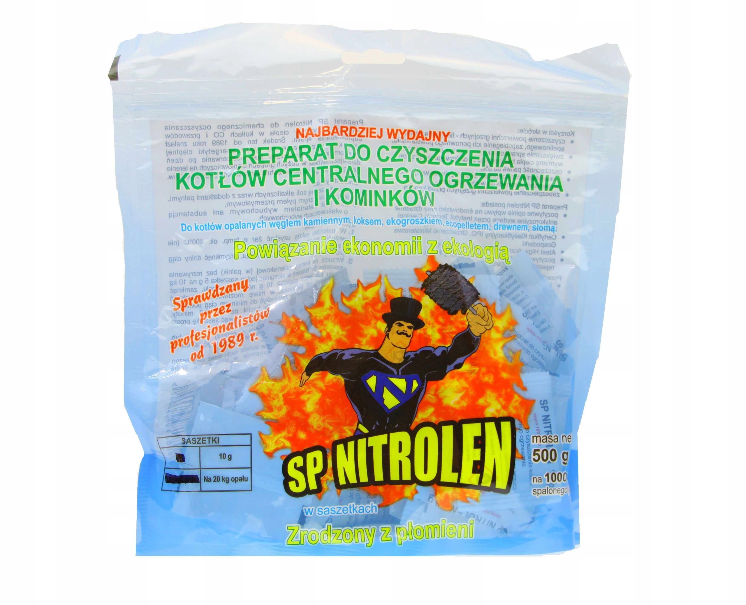 

Nitrolen czyszczenie Kotłów Kominków sadza 100x10g