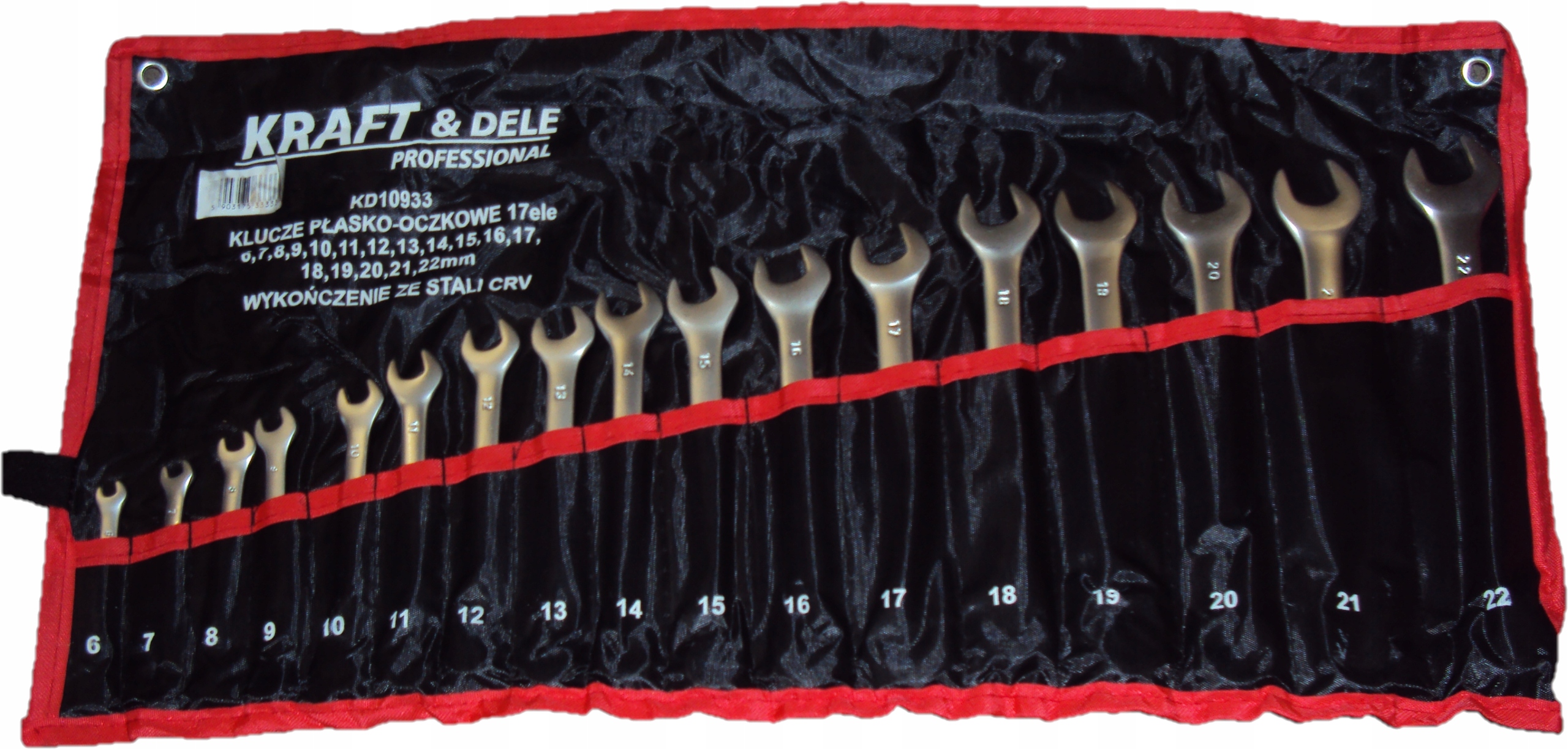 Klucze plasko oczkowe 17el KD10933