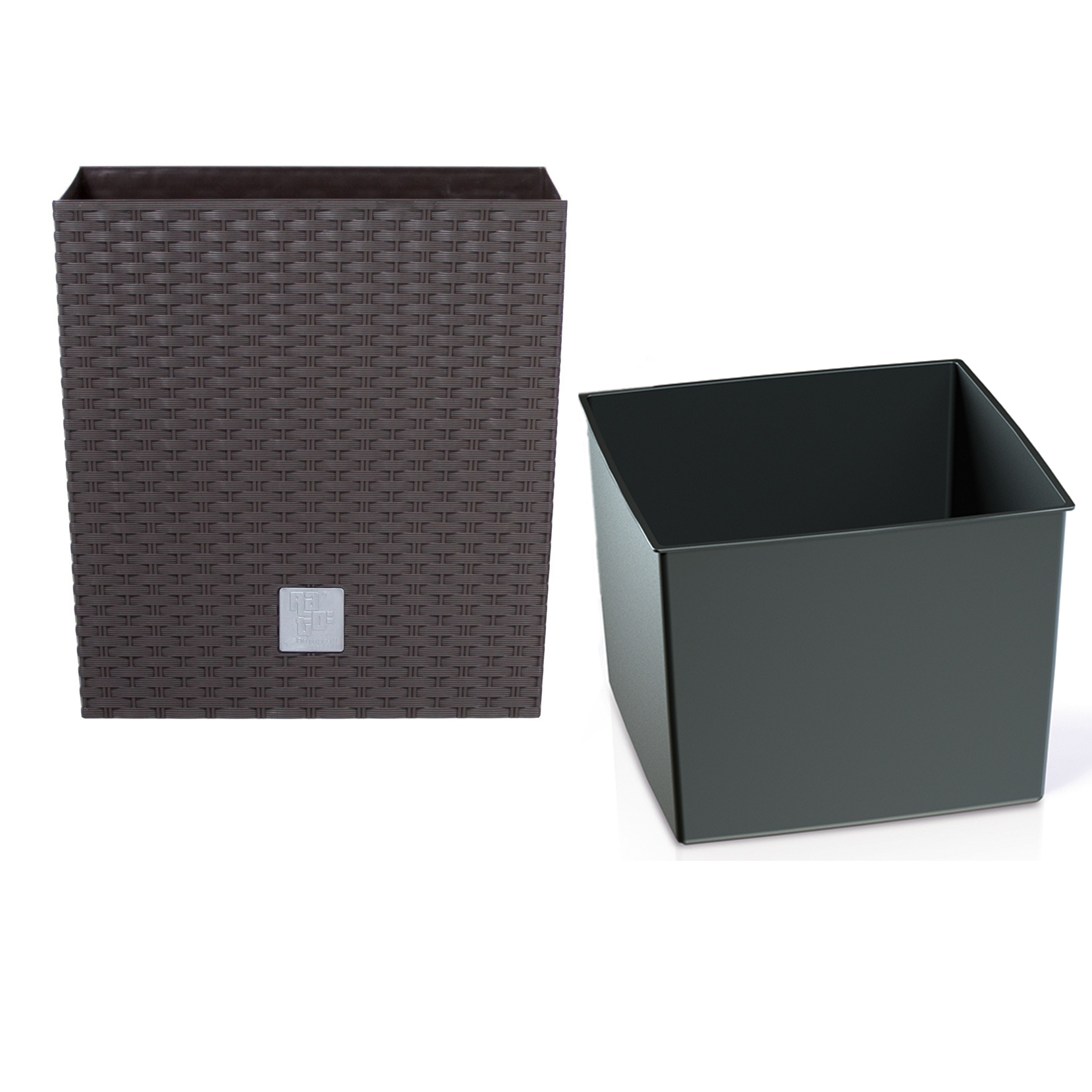 

Duża Doniczka + wkład 40x40cm Rattan Ratan Umbra