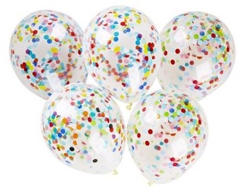 

Balony Z Kolorowym Konfetti 5 Szt 30CM Ślub Wesele