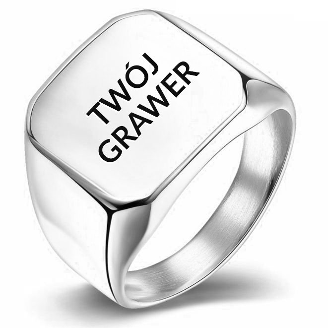 

Sygnet Stalowy Z Twoim Zdjęciem, Grawer ,logo r.20