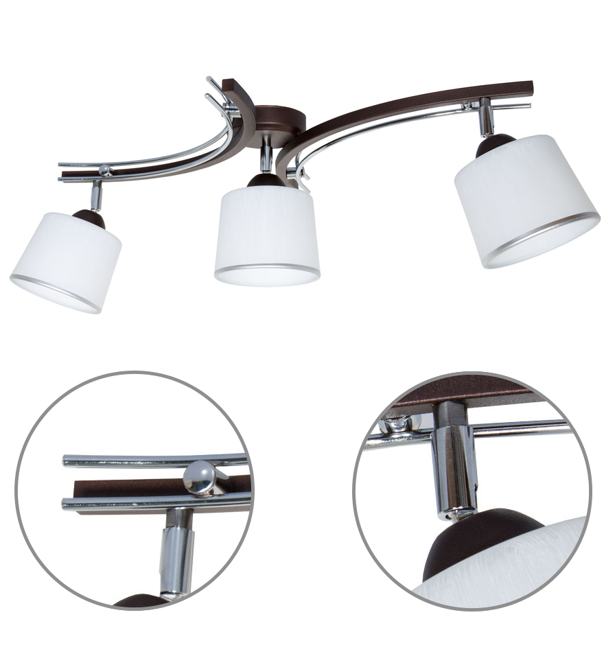 Elegancka LAMPA WISZĄCA SUFITOWA PLAFON LED 3x60W Zasilanie sieciowe