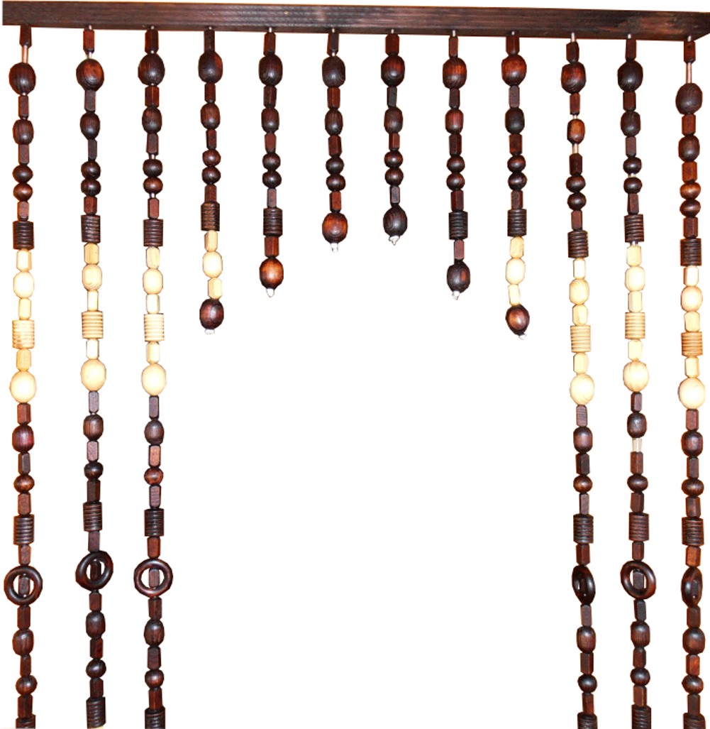 ZASŁONA WYCIĘTA KOTARA DREWNIANA KORALIKI - 90cm Wysokość parawanu 200 cm