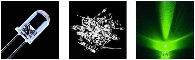 DIODY LED BIAŁE I KOLOROWE 5mm 100 SZTUK dioda Symbol komplet barw rodzajów do wybor