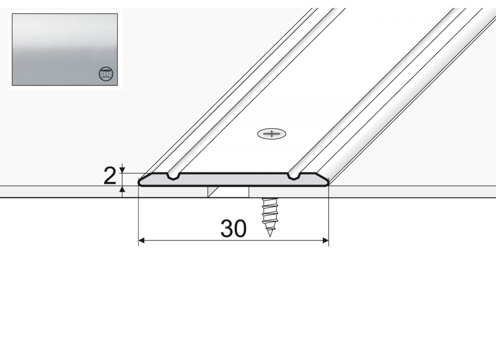 

Listwa łączeniowa A02 aluminiowa 120cm Srebro