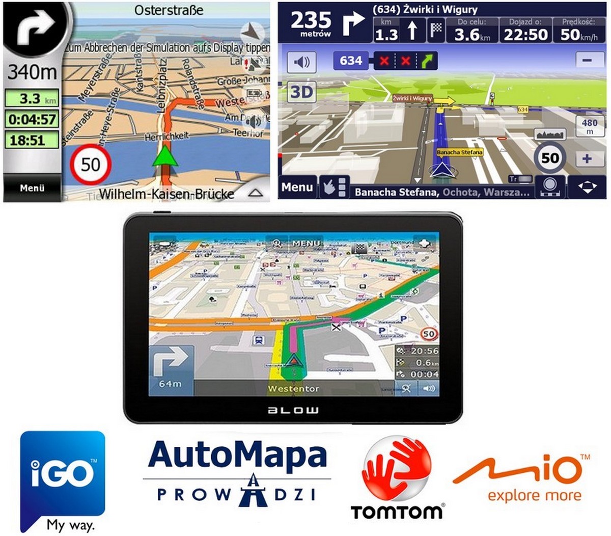 NAWIGACJA BLOW GPS720 7 Cali MAPY EU PL BLUETOOTH Wysokość produktu 11.2 cm