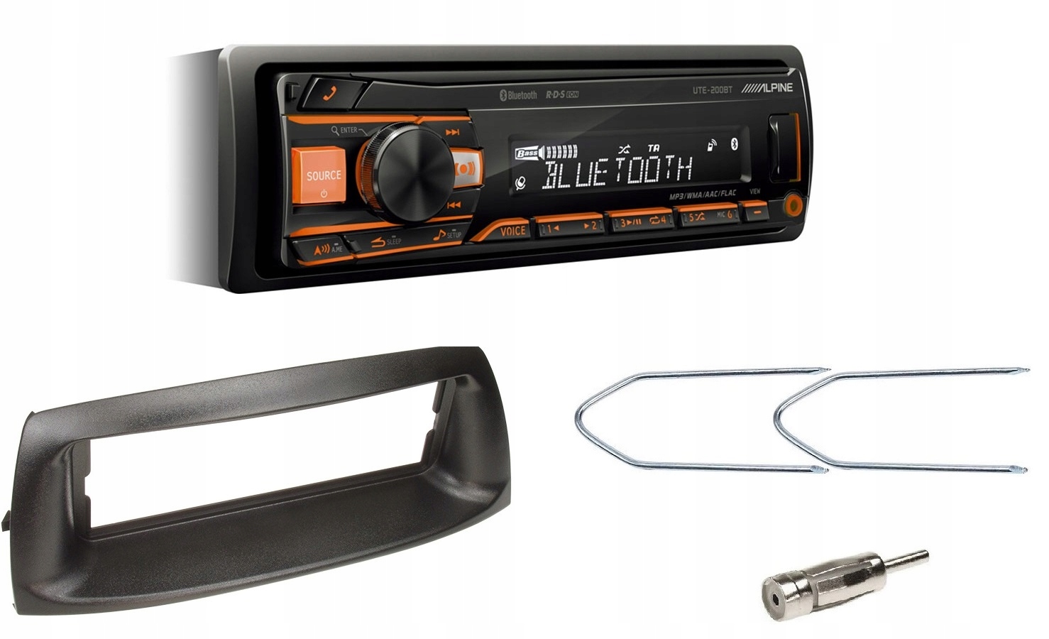 Automobilové rádio Alpine UTE-200BT Bluetooth Fiat Punto II 2 rámik konektora