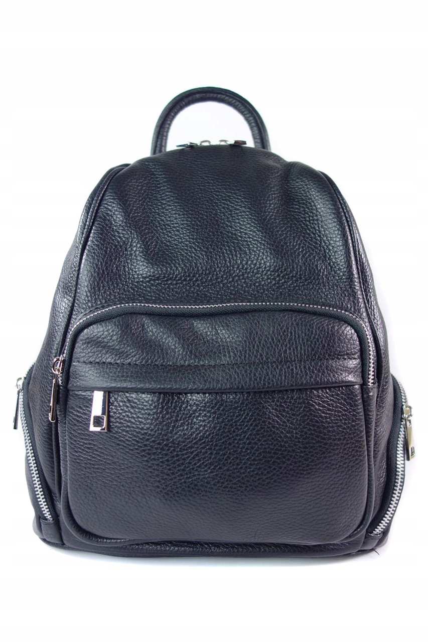 Plecak vera pelle skóra pojemny szary Styl miejski