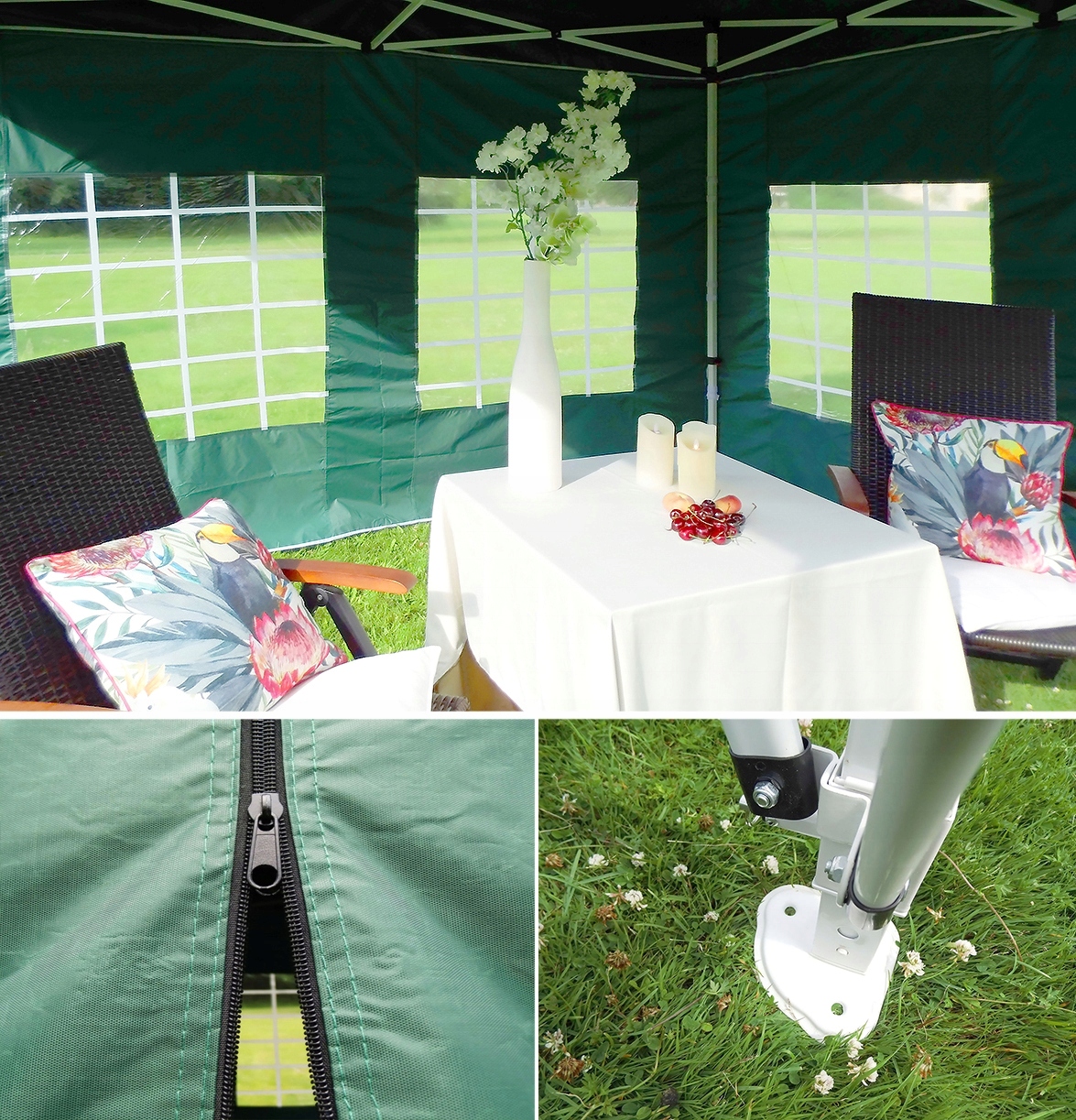 Pawilon Handlowy Ekspresowy Namiot Ogrodowy 3x4.5m Liczba okien 2