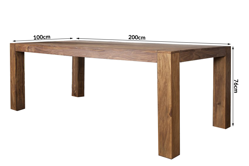 STÓŁ Makassar 200cm DREWNO EGZOTYK 15516 LOFT NEW Marka Invicta interior