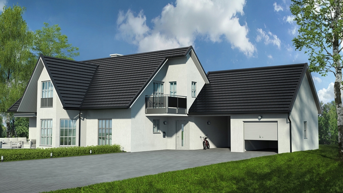 Вальмовая кровля braas. Дом на крыше. Мансардный дом с двухскатной крышей. Профнастил металлочерепица. Дом на крыше.