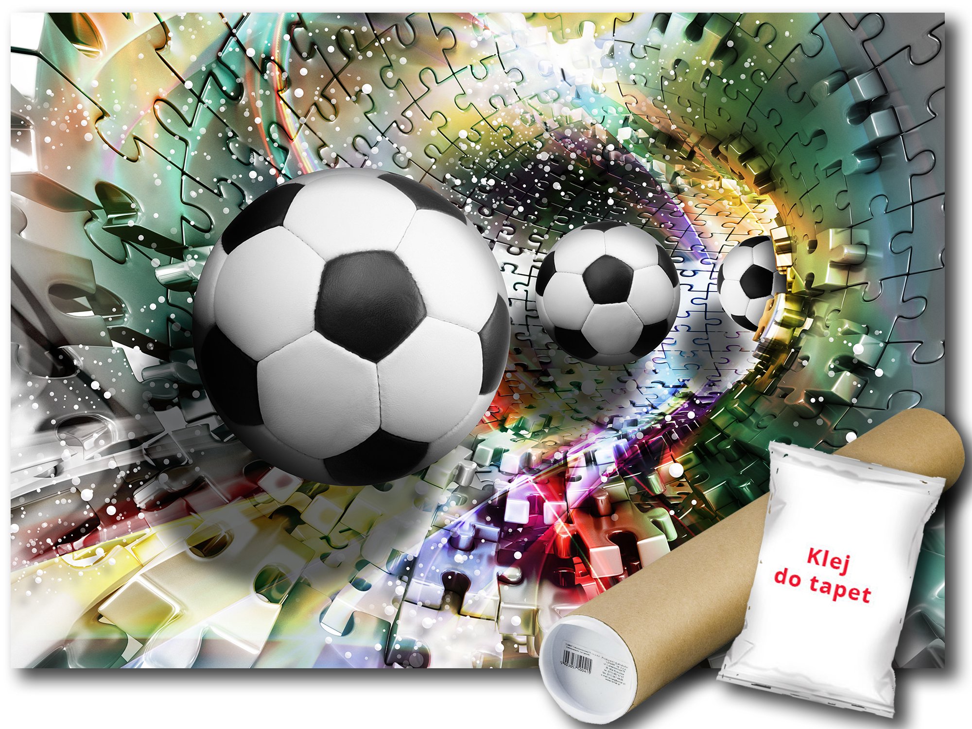 FOTOTAPETA FLIZELINA FUTBAL TUNEL 3D 208x146