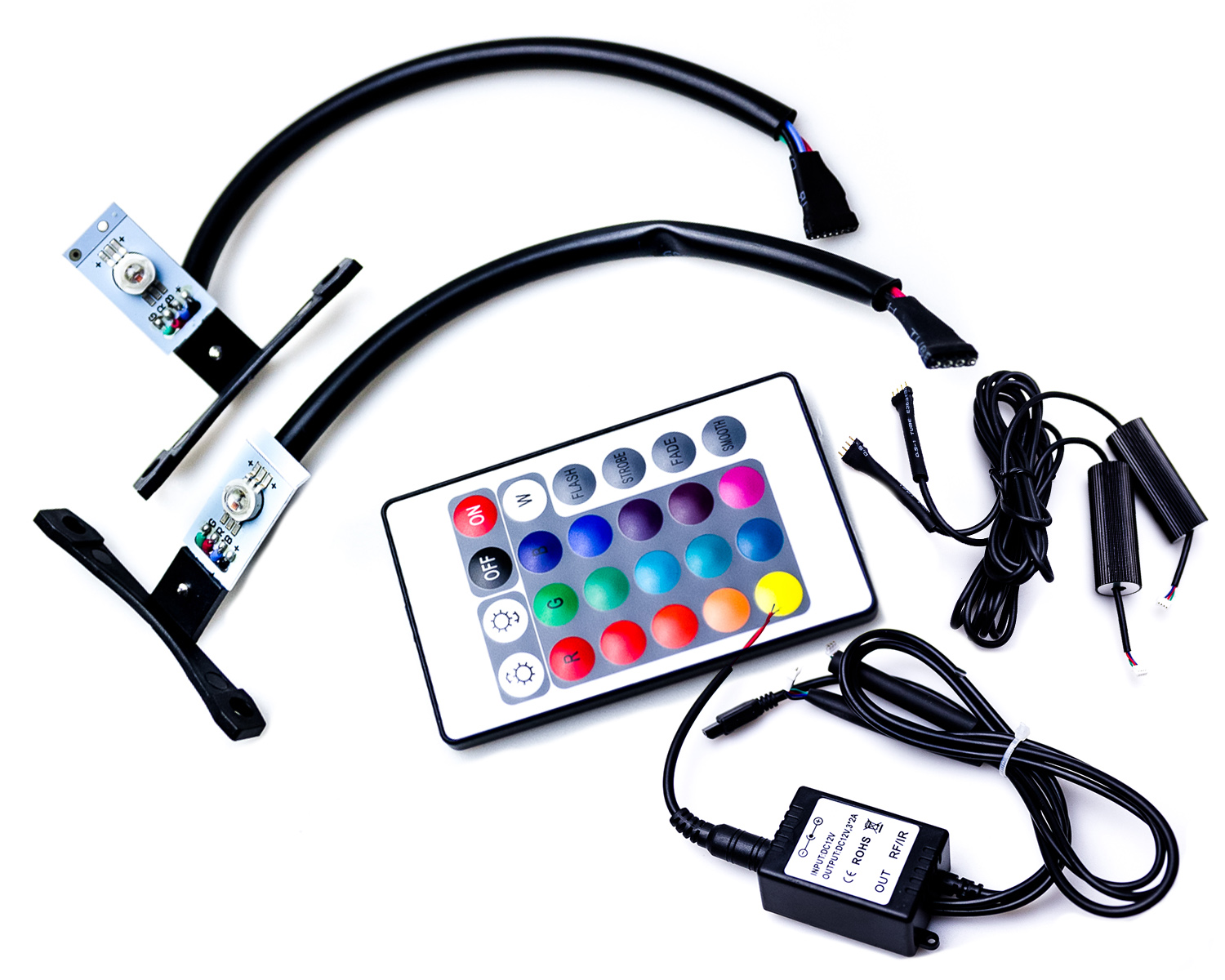 LED RGB глаза дьявола в объектив 12-24W пульт дистанционного управления новинка