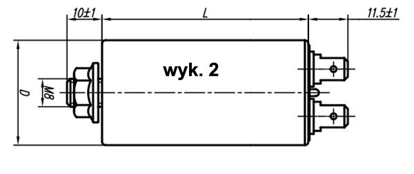 Kondensator rozruchowy, silnikowy 14uF, MKSP-5 Kod producenta 62225