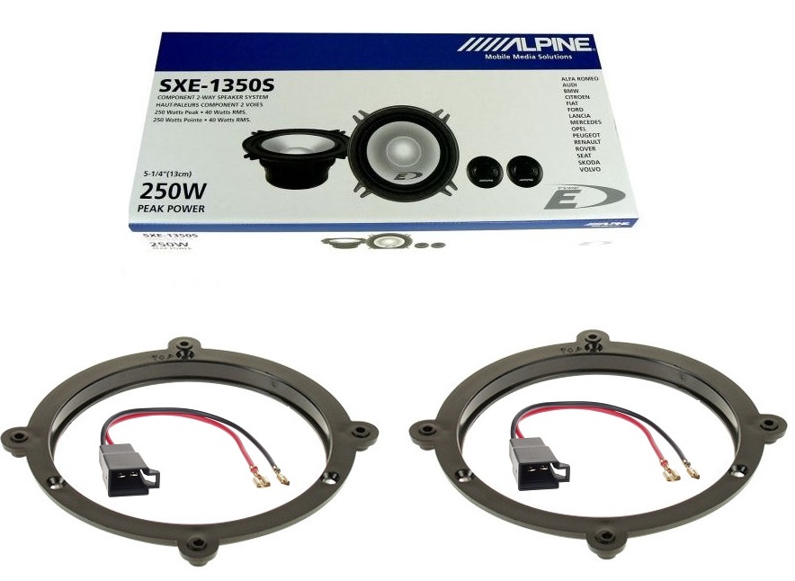 Alpine SXE-1350S Reproduktory do auta 130 mm Audi A3 8L Predná Vzdialenosť