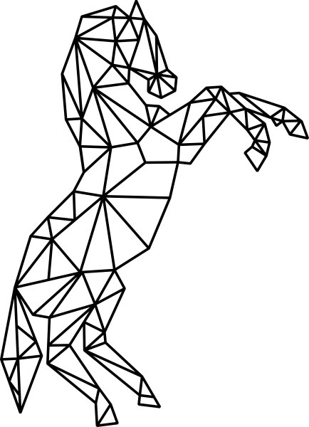 

Naklejka na ścianę Koń Geometryczny 50 cm