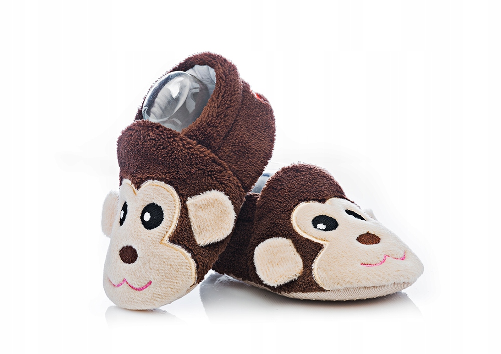 CIEPŁE BUCIKI NIEMOWLĘCE NIECHODKI MAŁPKA 0-6 MSC